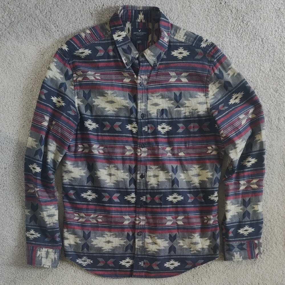 American Eagle | Southwest Aztec Flannel